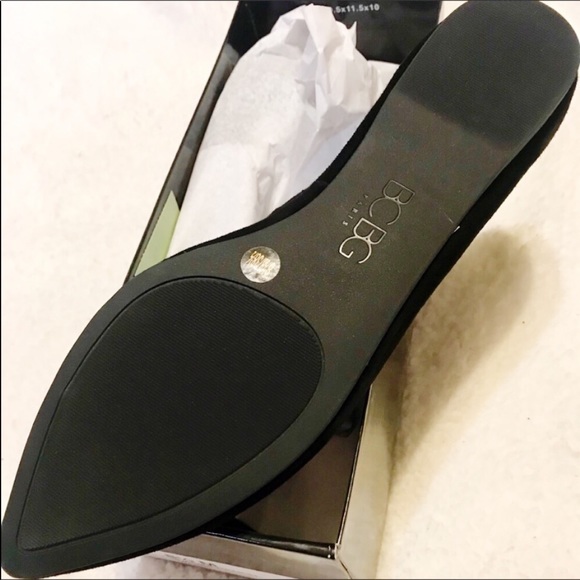 NIB NWT BCBGeneration Black suede flats shoes - Picture 7 of 7
